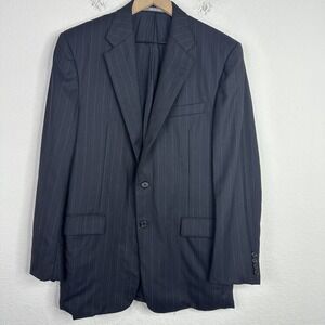 Hickey Freeman Loro Piana Blazer‎ Mens 40R Black Pinstripe Two Button Business